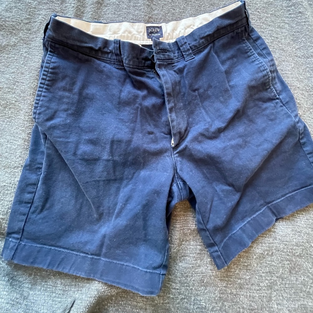 Blue 7” inseam shorts by J. Crew. Size 32